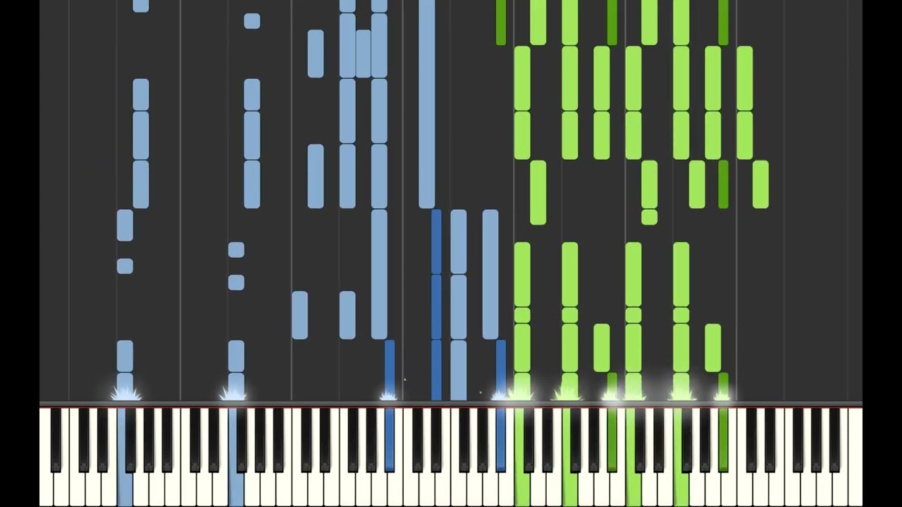 Synthesia visualisation of anime opening &ldquo;Unravel&rdquo;